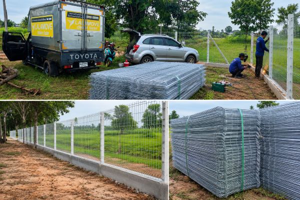 แผงรั้วทางด่วนสูง 1.5 เมตร ติดตั้งรอบโรงงาน